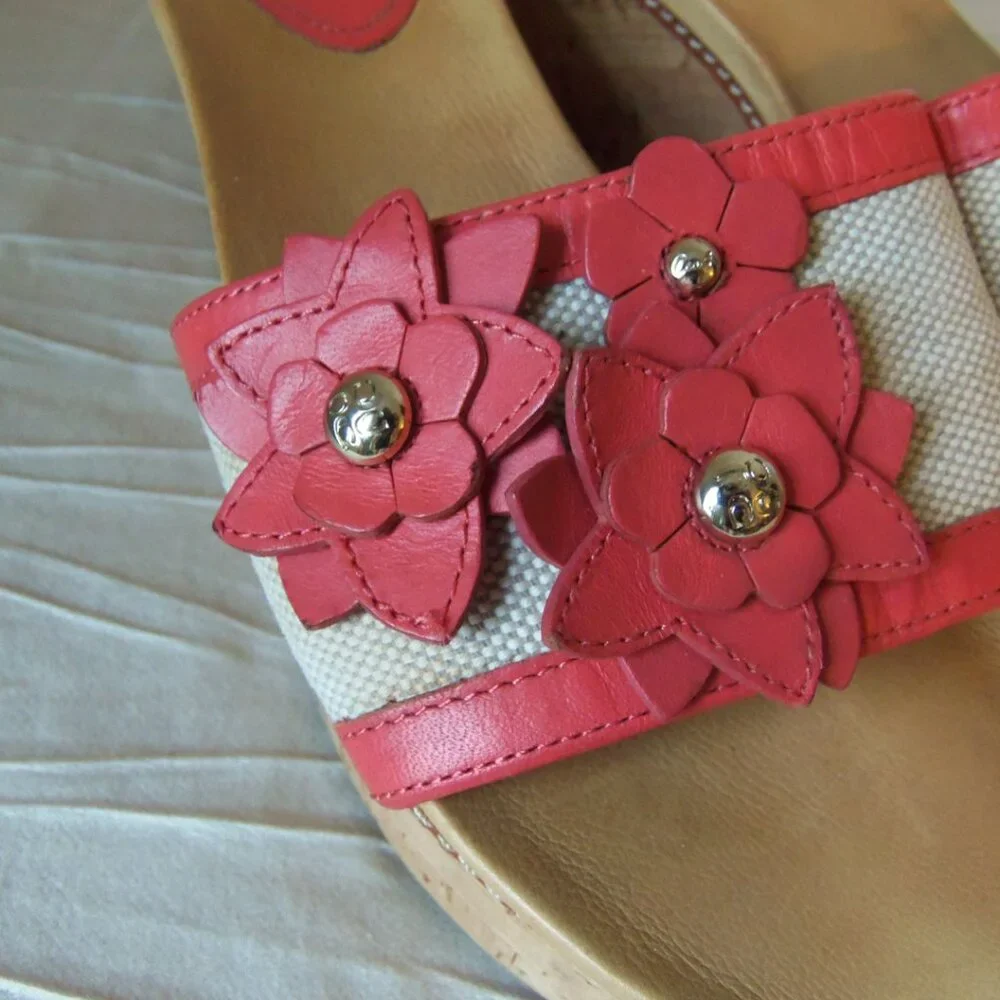 Coach Jesaca Platform Wedge Floral Slides Coras sz 10 - Picture 10 of 16